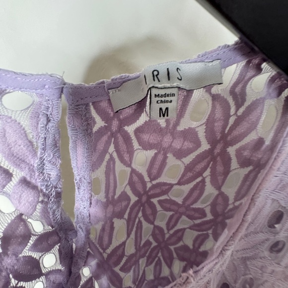 Lavender Lace Women Top Size M - Picture 6 of 7